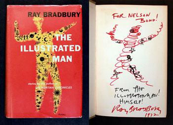 The Illustrated Man, with an inscription by Ray Bradbury inspired by the cover.