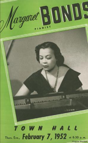Program from Margaret Bonds' 1952 performance at The Town Hall in New York City