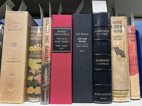 Books from the rare book collections.