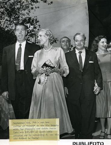 Joe DiMaggio and Clare Boothe Luce in Rome 1