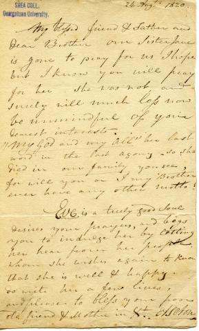 Handwritten letter
