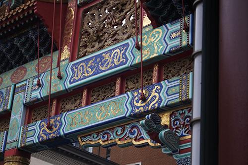 Detail of the Friendship Archway in Chinatown, Washington D.C.