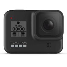GoPro 8 camera showing lens and LCD display