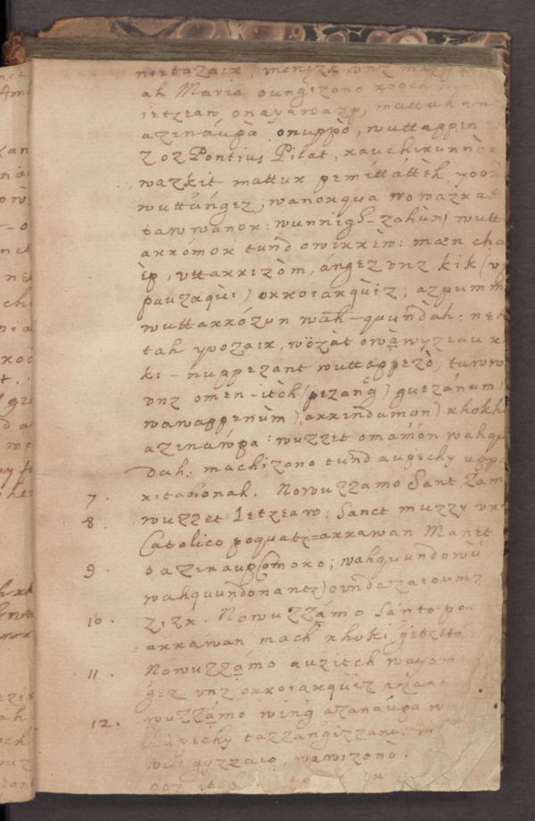 Prayers written in Piscataway language by Andrew White, S.J. p.3