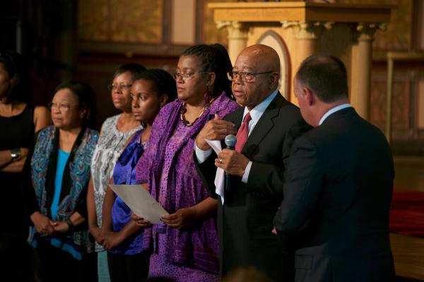 Descendants raise questions after President deGioia's address, 2016