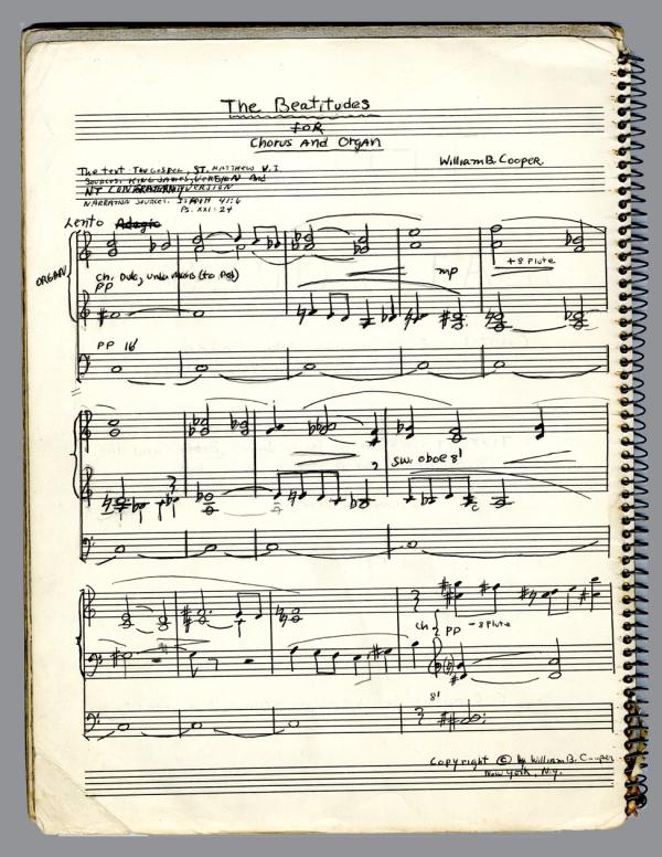 Cooper music mss "the Beatitudes"