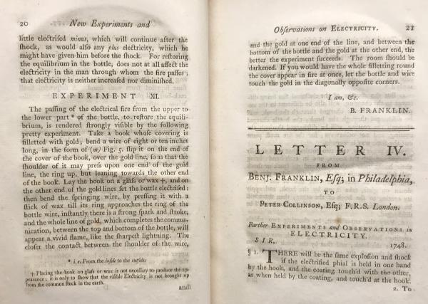 Franklin Electricity experiment XI