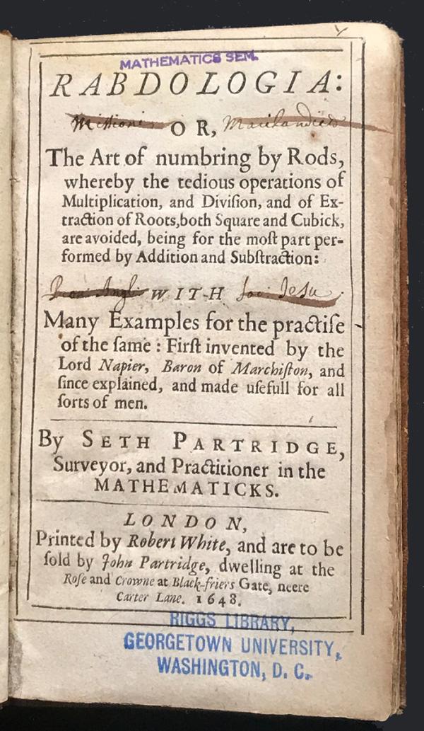 Partridge's Rabdologia 1