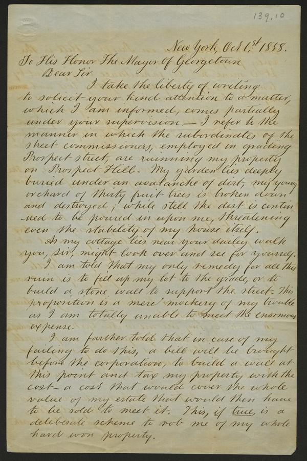 First page of a handwritten letter from E.D.E.N. Southworth, 1858