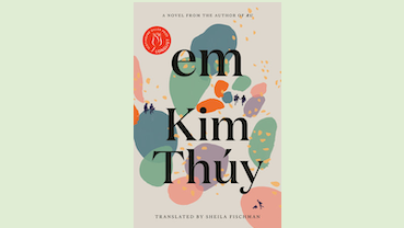 Book cover of Em with blotches of blue, green, pink, orange and purple in the background