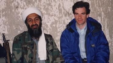 Color photo of Osama Bin Ladan and Peter Bergen