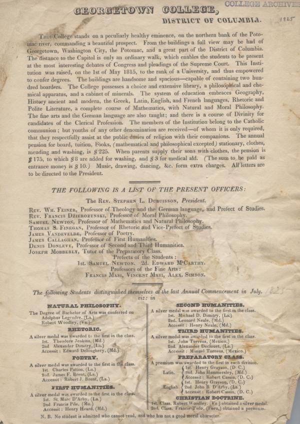 Prospectus of 1825