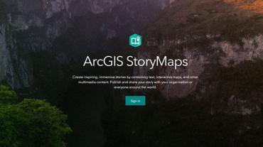 Homepage of ArcGIS StoryMaps