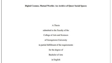 Cover page of Digital Cosmos, Mutual Worlds: An Archive of Queer Social Spaces