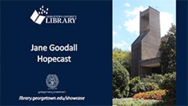 Slide of the hopecast project with exterior of Lauinger Library