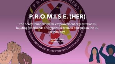 front page of the StoryMap called Promise Her