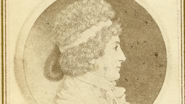 Side Profile of an engraving of a woman