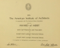 Certificate of Merit from AIA