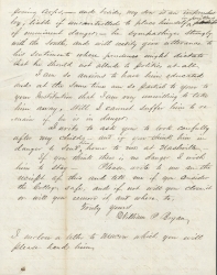 Handwritten letter from William P. Bryan to Georgetown President John Early, S.J., page 2