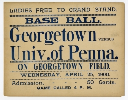 Poster for baseball game 1900
