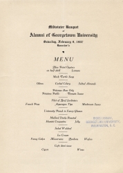 Printed menu 1907