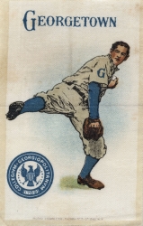 Color image of baseball player printed on satin 1906-2