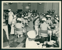 Black and white photograph-Hospital cafeteria 1948