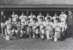 Black and white photograph of baseball team