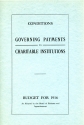 Cover of brochure on Conditions Governing Payments to Charitable Institutions. Budget for 1916 As Adopted by the Board of Estimate and Apportionment [The City of New York]