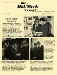 “Kissinger Welcomed to Georgetown.” Mid-Week Report, March 16, 1977