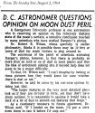 Moon dust article, Evening Star 1964