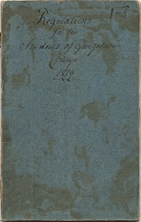 Front cover of 1829 student regulations