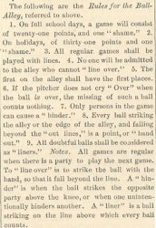 “Rules for the Ball Alley.” Georgetown College Journal, March, 1876