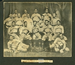 Black and white photograph of baseball team 1903